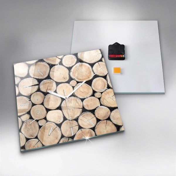 Kwadratowy zegar Ścięte pieńki drzewa