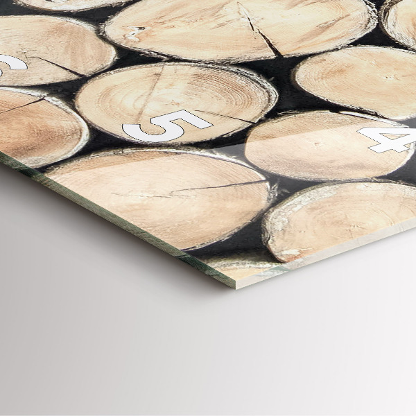 Kwadratowy zegar Ścięte pieńki drzewa