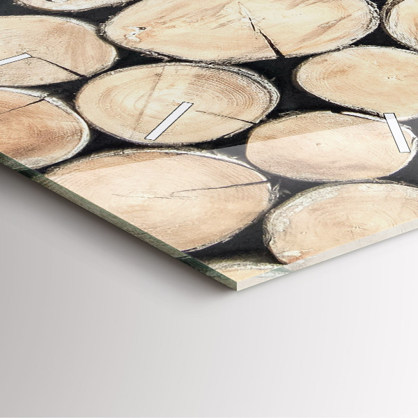 Kwadratowy zegar Ścięte pieńki drzewa