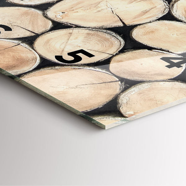 Kwadratowy zegar Ścięte pieńki drzewa