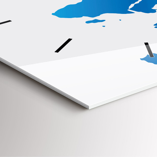 Kwadratowy zegar Mapa świata