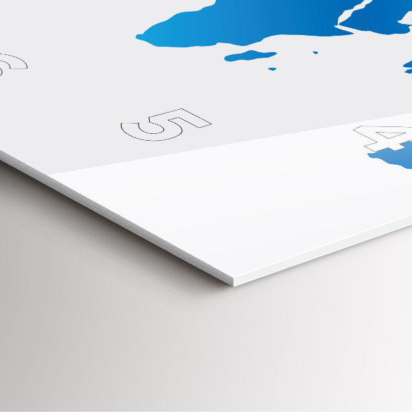 Kwadratowy zegar Mapa świata