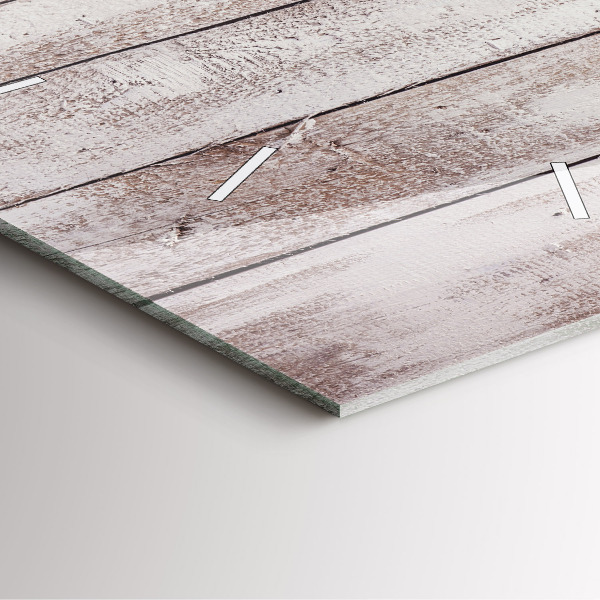 Kwadratowy zegar Jasne deski drewna