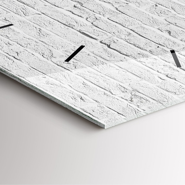 Kwadratowy zegar Ściana z jasnych cegieł