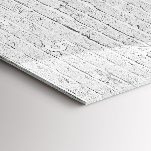 Kwadratowy zegar Ściana z jasnych cegieł