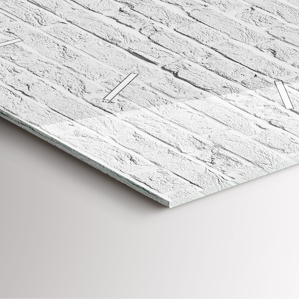 Kwadratowy zegar Ściana z jasnych cegieł