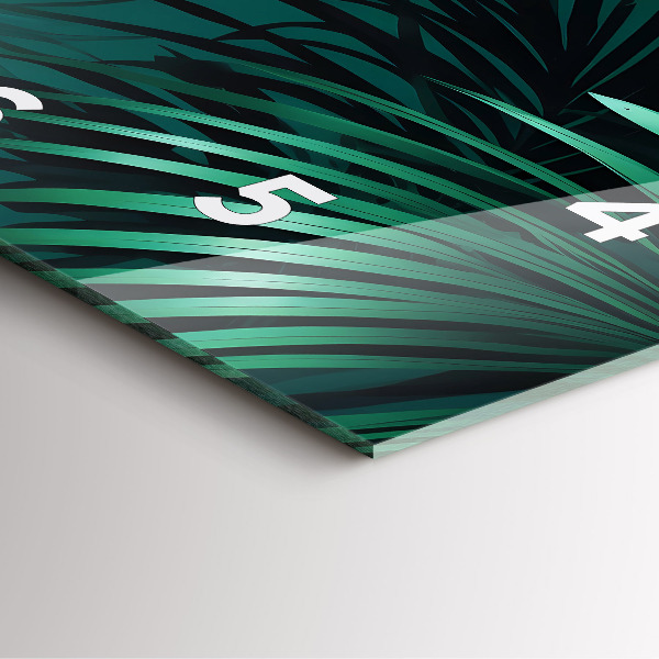 Zegar ścienny kwadratowy Tropikalne liście