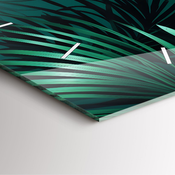 Zegar ścienny kwadratowy Tropikalne liście