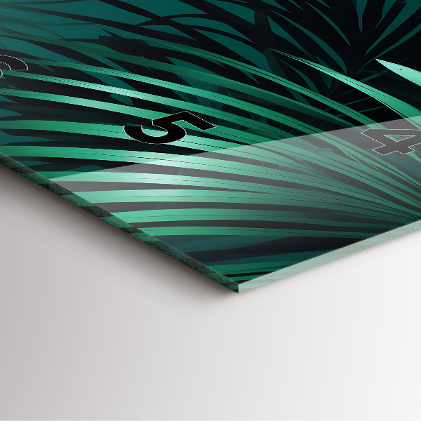 Zegar ścienny kwadratowy Tropikalne liście