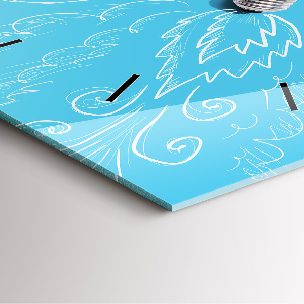 Zegar ścienny kwadratowy Żarówka rysunek