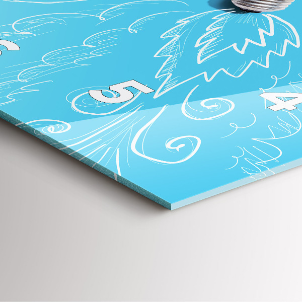 Zegar ścienny kwadratowy Żarówka rysunek