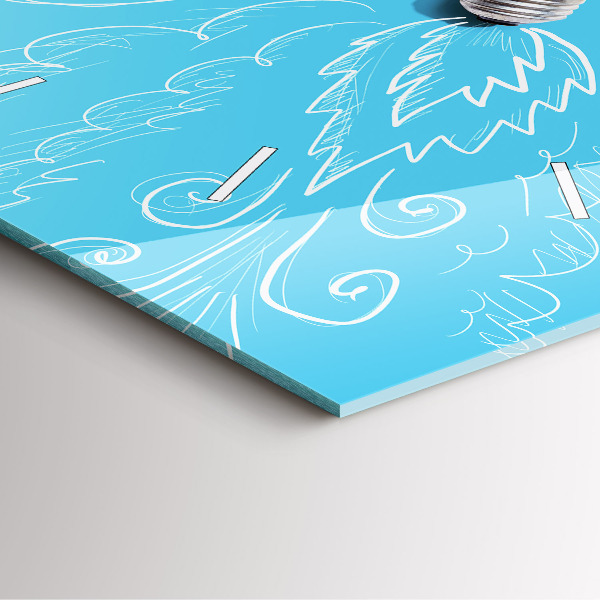 Zegar ścienny kwadratowy Żarówka rysunek