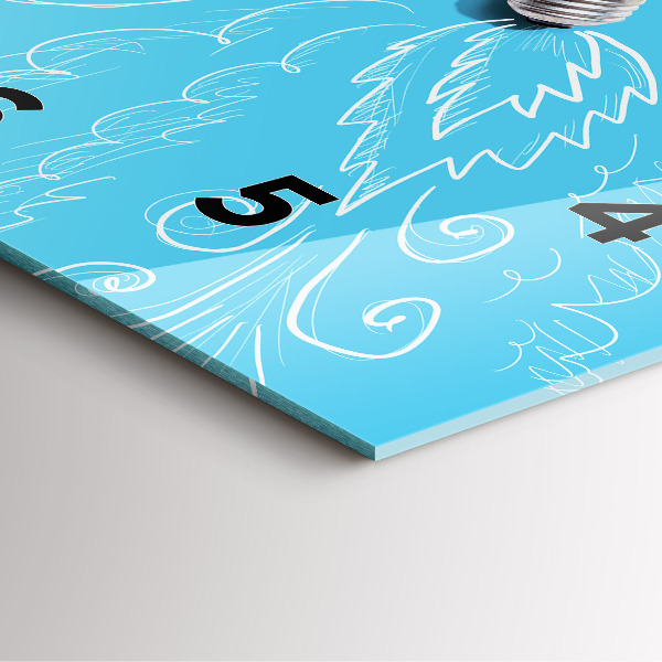 Zegar ścienny kwadratowy Żarówka rysunek