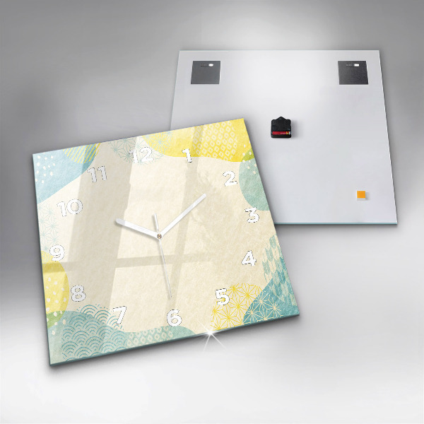 Zegar ścienny kwadratowy Ramka ze wzorów