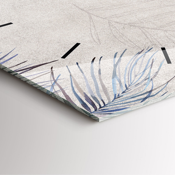 Zegar ścienny kwadratowy Liść palmowy