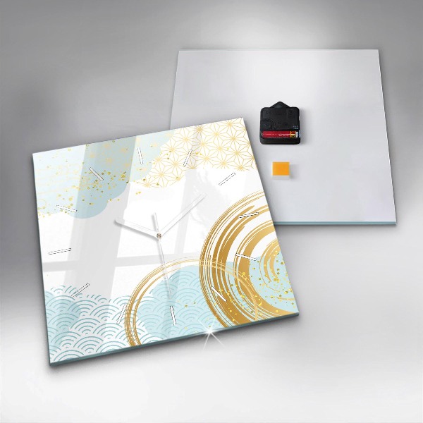 Zegar ścienny kwadratowy Dekoracyjny wzór