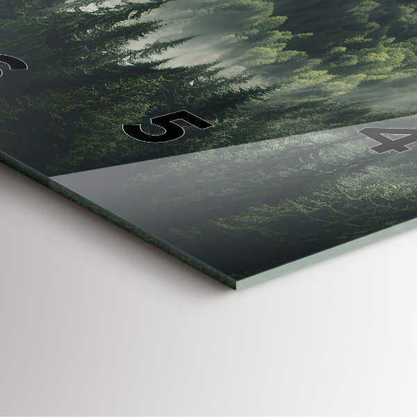 Zegar ścienny kwadratowy Las Krajobraz