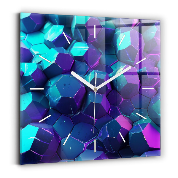 Zegar ścienny kwadratowy Figury geometryczne