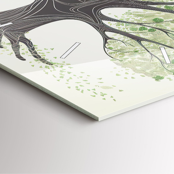 Zegar ścienny kwadratowy Duże drzewo natura