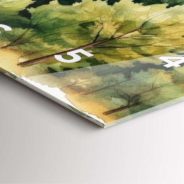 Zegar ścienny kwadratowy Krajobraz las