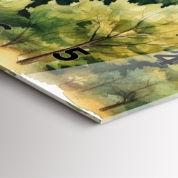 Zegar ścienny kwadratowy Krajobraz las