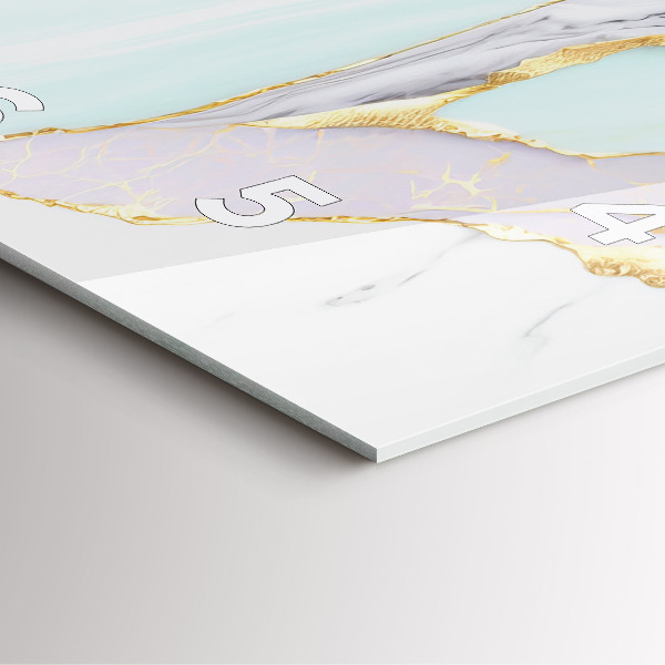 Zegar ścienny kwadratowy Wzór marmurowy