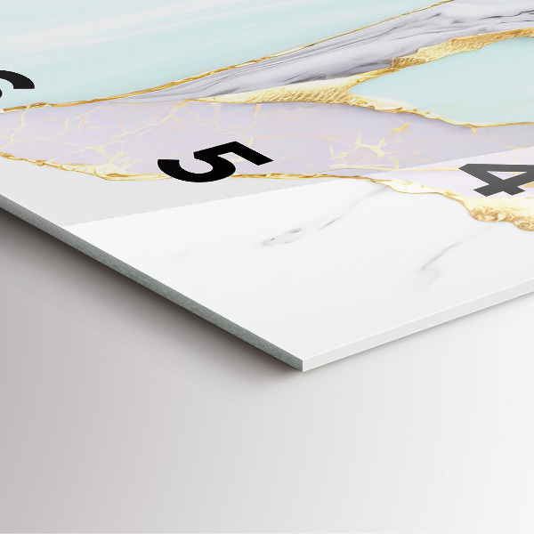 Zegar ścienny kwadratowy Wzór marmurowy