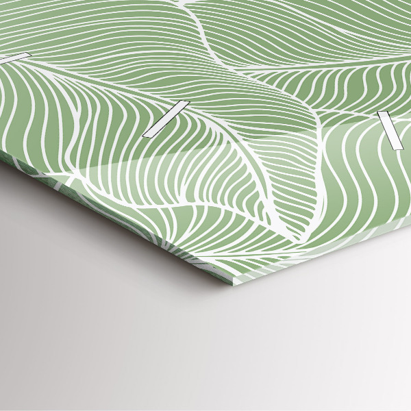 Zegar ścienny kwadratowy Liście natura wzór