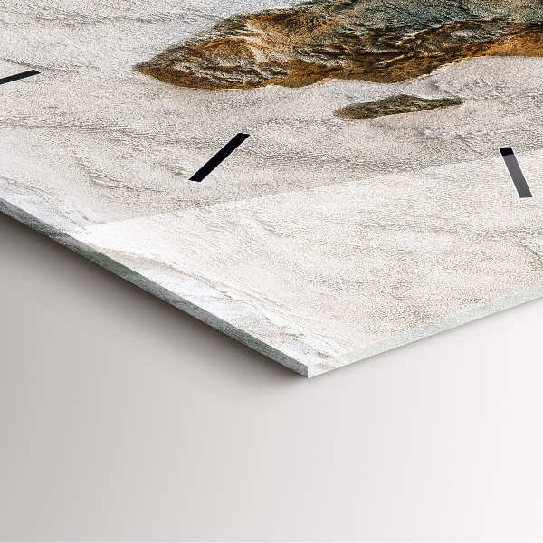 Zegar ścienny kwadratowy Stara mapa świata