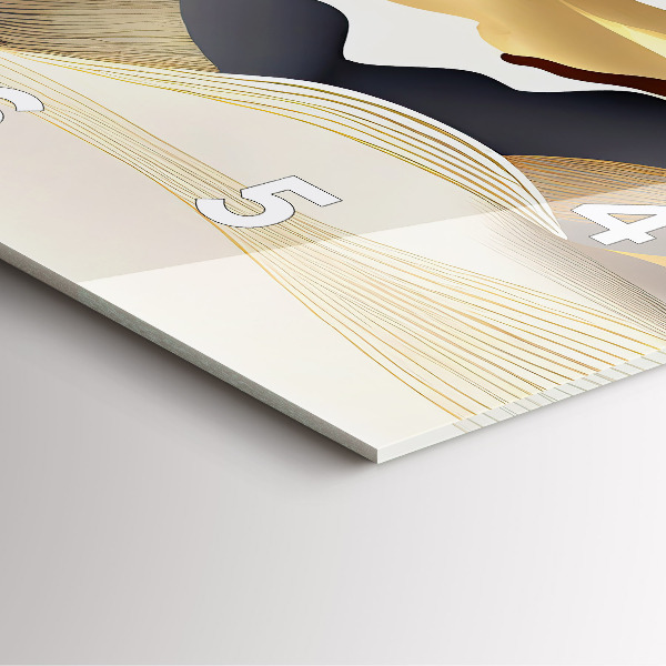 Zegar ścienny kwadratowy Abstrakcja złote góry