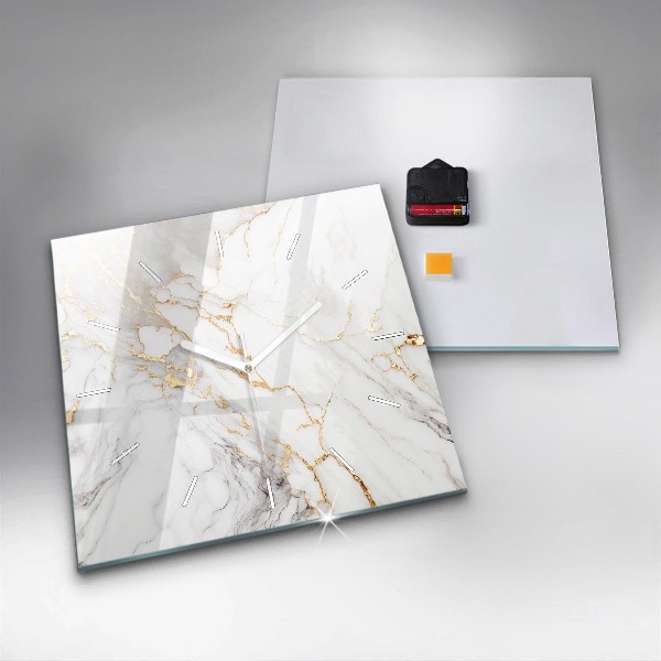 Zegar ścienny kwadratowy Marmur ozdobny