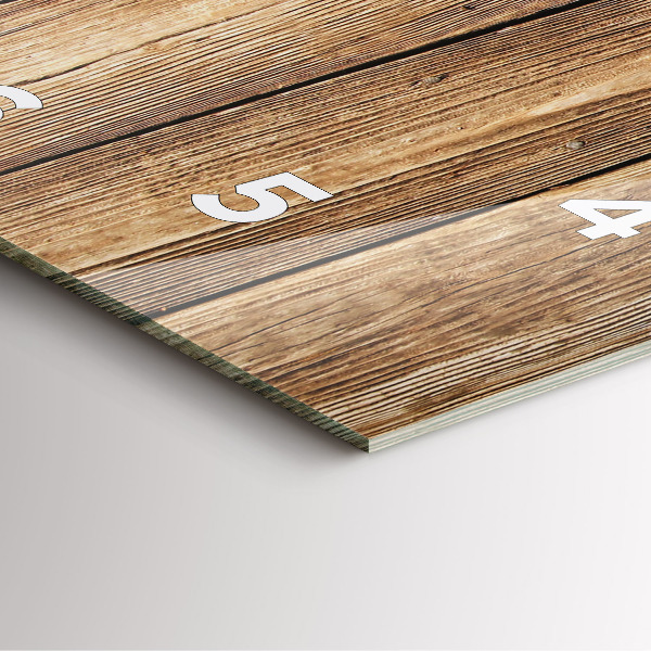 Kwadratowy zegar Drewniane deski