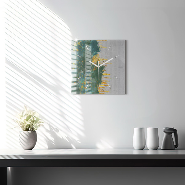 Zegar na ścianę kwadratowy Dekoracyjny wzór