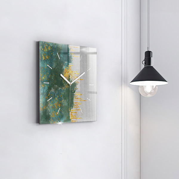 Zegar na ścianę kwadratowy Dekoracyjny wzór