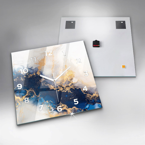 Zegar na ścianę kwadratowy Marmur wzór