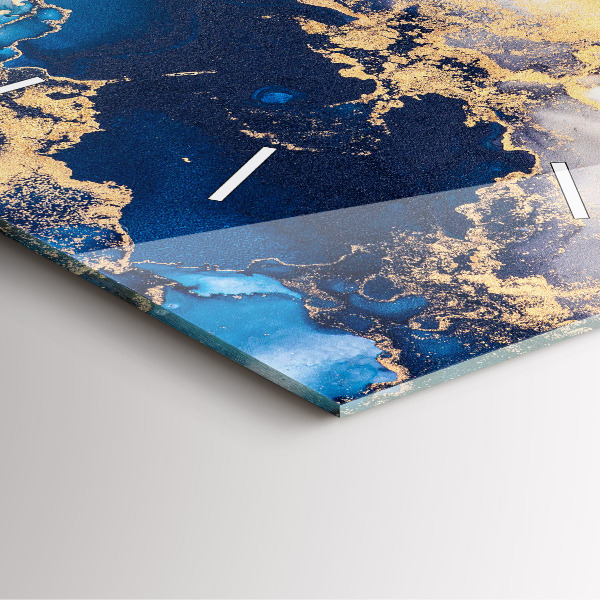 Zegar na ścianę kwadratowy Marmur wzór