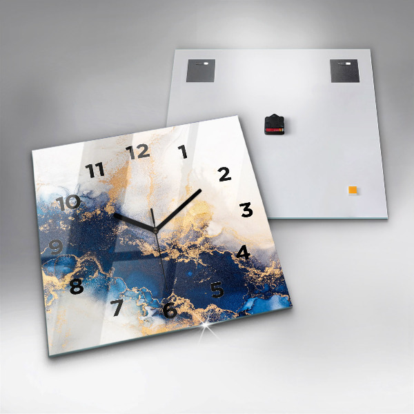 Zegar na ścianę kwadratowy Marmur wzór