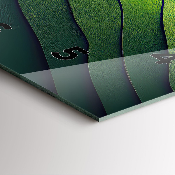 Zegar na ścianę kwadratowy Abstrakcja zielone pola