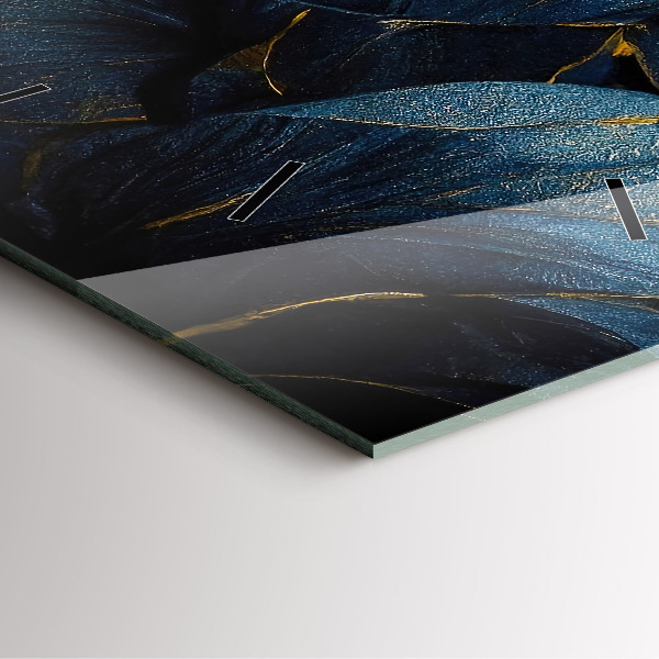 Zegar na ścianę kwadratowy Dekoracyjne kwiaty