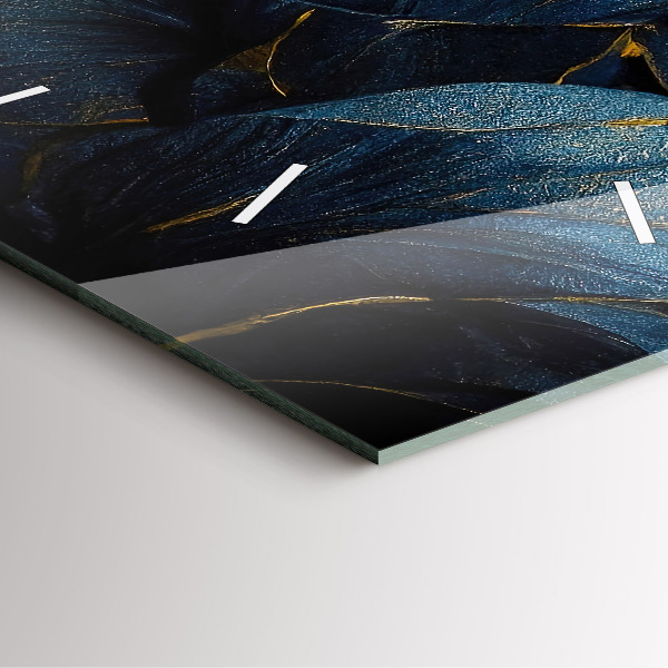 Zegar na ścianę kwadratowy Dekoracyjne kwiaty