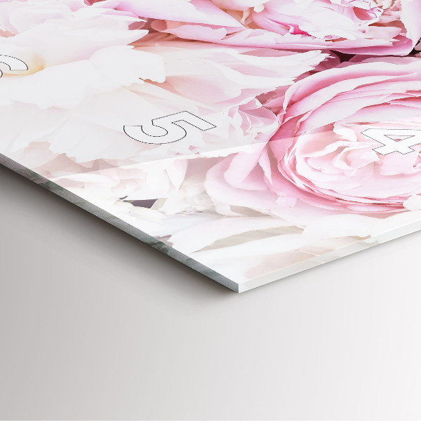 Zegar na ścianę kwadratowy Dekoracyjne kwiaty