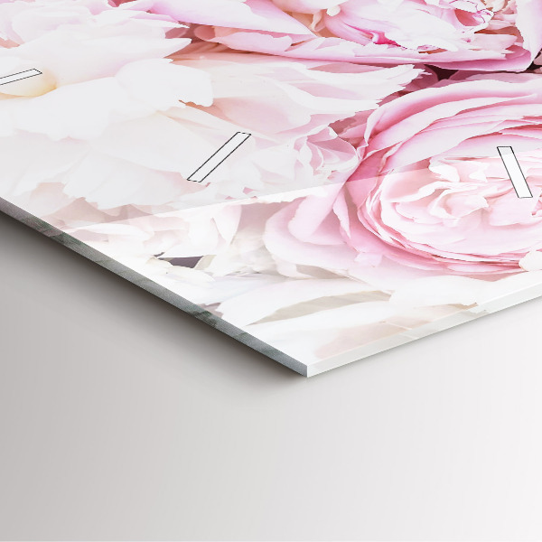 Zegar na ścianę kwadratowy Dekoracyjne kwiaty