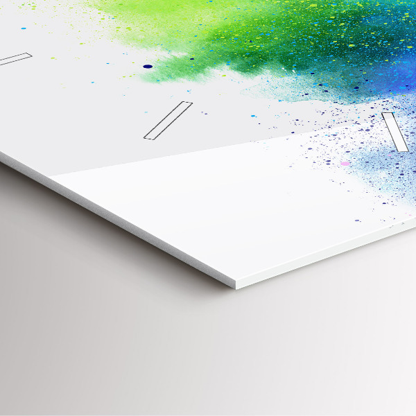 Zegar na ścianę kwadratowy Abstrakcyjna tęcza