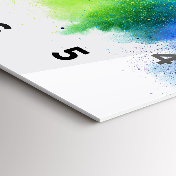 Zegar na ścianę kwadratowy Abstrakcyjna tęcza