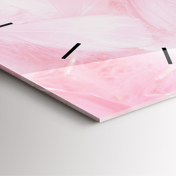 Zegar na ścianę kwadratowy Pióra – abstrakcja