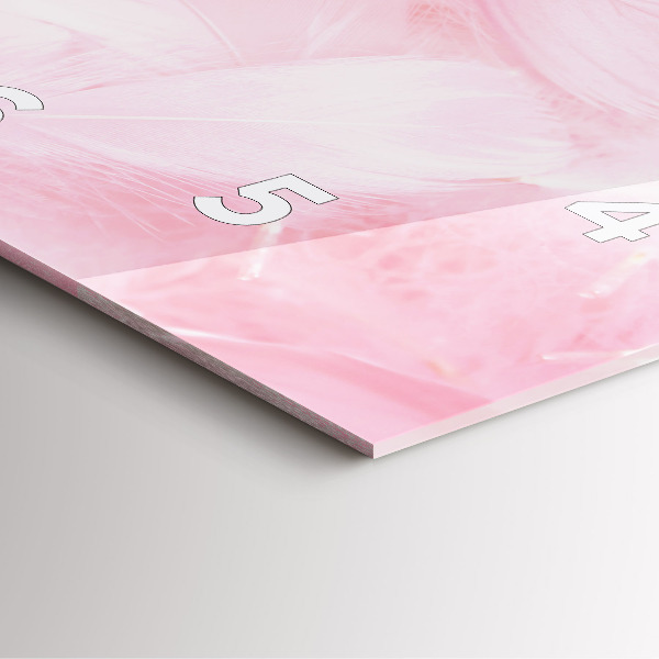 Zegar na ścianę kwadratowy Pióra – abstrakcja