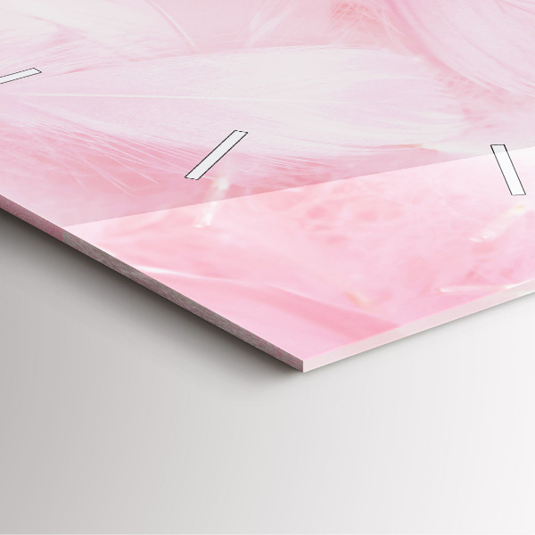 Zegar na ścianę kwadratowy Pióra – abstrakcja