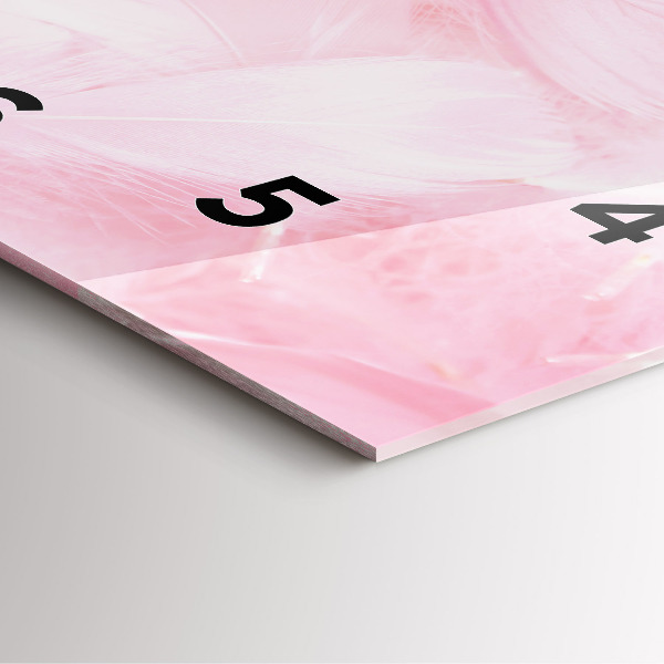 Zegar na ścianę kwadratowy Pióra – abstrakcja