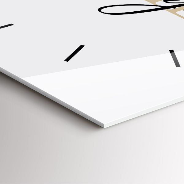 Zegar na ścianę kwadratowy Napis Family