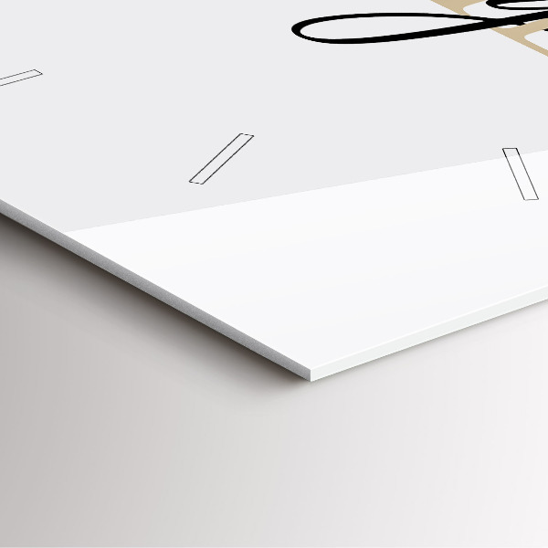 Zegar na ścianę kwadratowy Napis Family